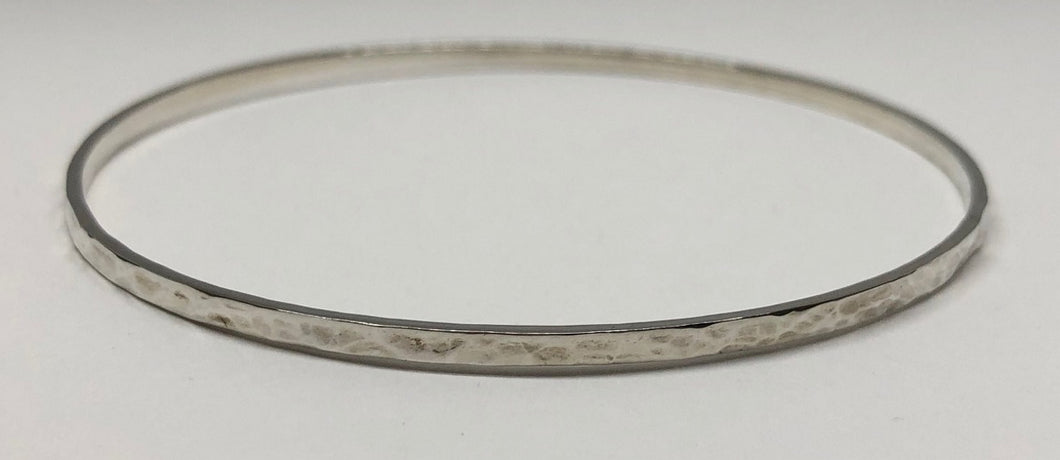 Sterling Silver Bangle with Textured Finish