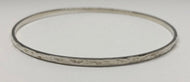 Sterling Silver Bangle with Textured Finish