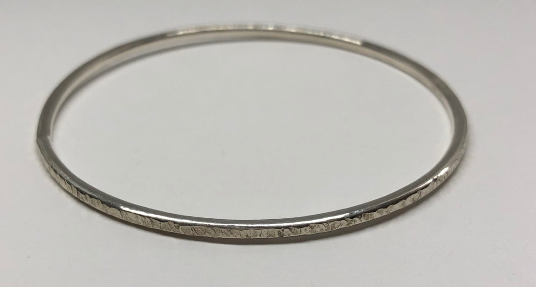 Sterling Silver Bangle with Textured Finish