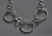 Load image into Gallery viewer, Sterling Silver Circles Necklace 18 Inches
