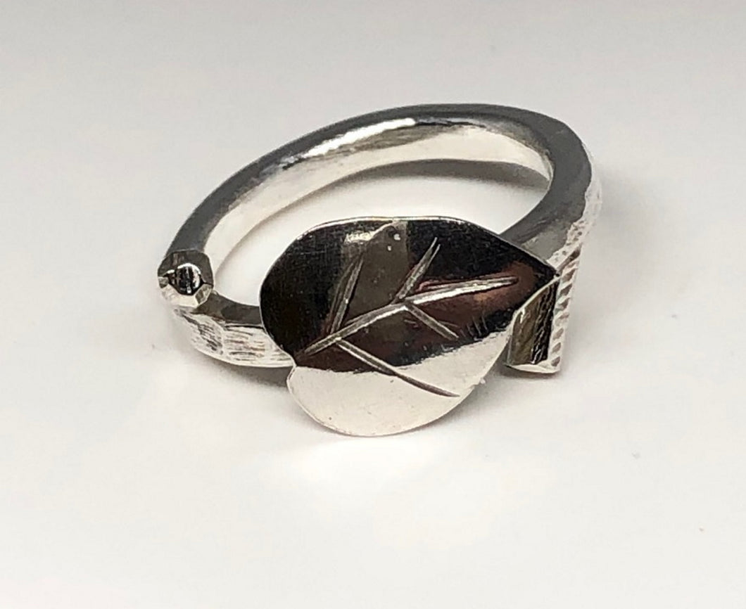 Sterling Silver Leaf Ring